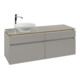 V&B Waschtischunterschrank Legato 140x55x50cm, Waschtisch links, Soft Grey-3