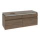 V&B Waschtischunterschrank Legato 140x55x50cm, WT li, m LED, Ariz. Oa-3