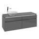 V&B Waschtischunterschrank Legato 140x55x50cm, WT li, m LED, glo Gr-1