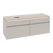 V&B Waschtischunterschrank Legato 140x55x50cm, WT li, m LED, so Gr