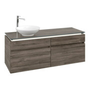 V&B Waschtischunterschrank Legato 140x55x50cm, WT li, m LED, st. Oa