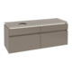 V&B Waschtischunterschrank Legato 140x55x50cm, WT li, m LED, Truffle Gr-3