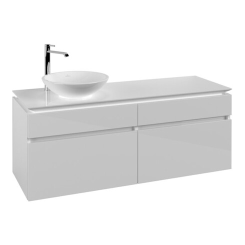 V&B Waschtischunterschrank Legato 140x55x50cm, WT links, Glossy White