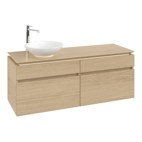 V&B Waschtischunterschrank Legato 140x55x50cm, WT links, Nordic Oak