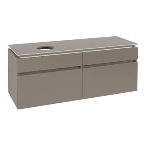 V&B Waschtischunterschrank Legato 140x55x50cm, WT links, Truffle Grey