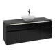 V&B Waschtischunterschrank Legato 140x55x50cm, WT m, m Bel, bl ma Lac-3
