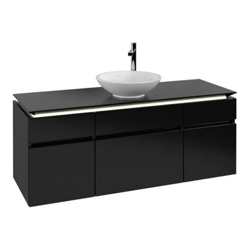V&B Waschtischunterschrank Legato 140x55x50cm, WT m, m Bel, bl ma Lac