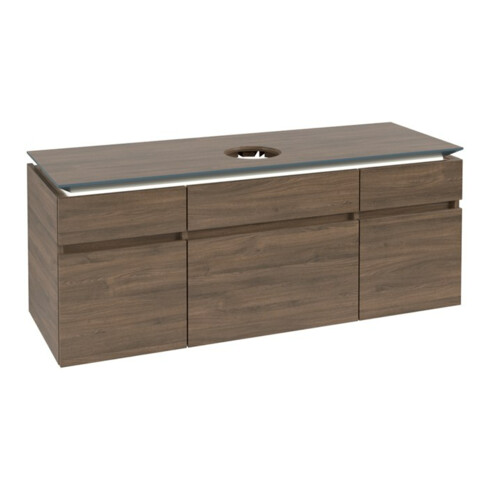 V&B Waschtischunterschrank Legato 140x55x50cm, WT m, m Beleucht., Ariz. Oa