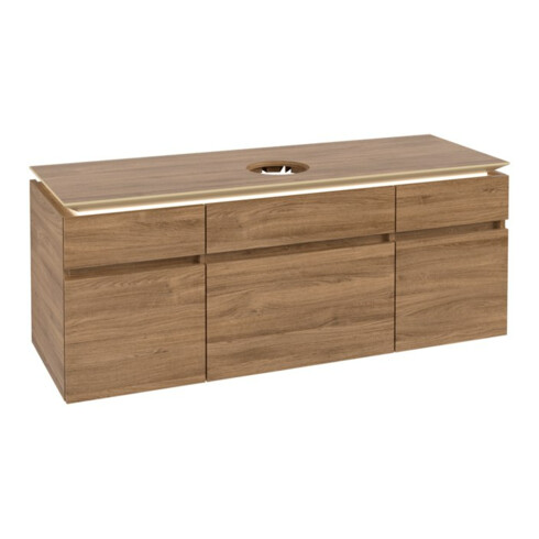 V&B Waschtischunterschrank Legato 140x55x50cm, WT m, m Beleucht., Kan Oa