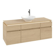 V&B Waschtischunterschrank Legato 140x55x50cm, WT m, m Beleucht., Nord Oa