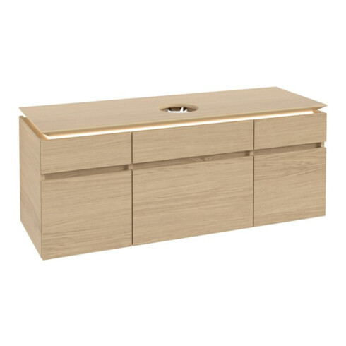 V&B Waschtischunterschrank Legato 140x55x50cm, WT m, m Beleucht., Nord Oa