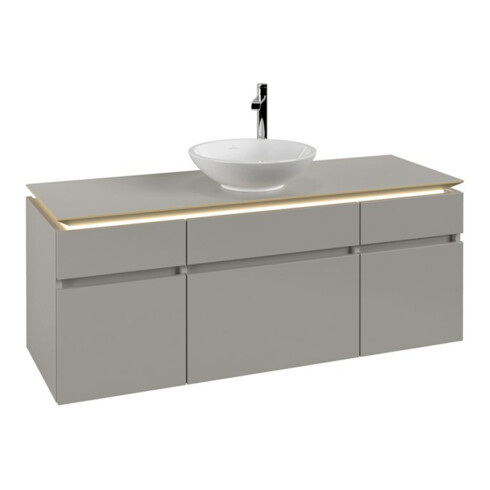 V&B Waschtischunterschrank Legato 140x55x50cm, WT m, m Beleucht., so Gr