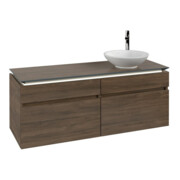 V&B Waschtischunterschrank Legato 140x55x50cm, WT R, m LED, Ariz. Oa