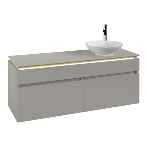 V&B Waschtischunterschrank Legato 140x55x50cm, WT R, m LED, so Gr