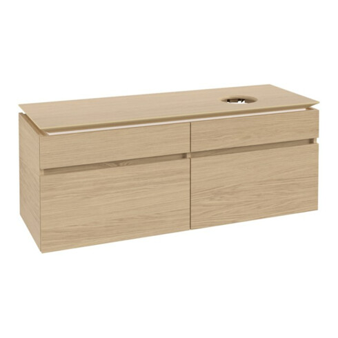 V&B Waschtischunterschrank Legato 140x55x50cm, WT rechts, Nordic Oak
