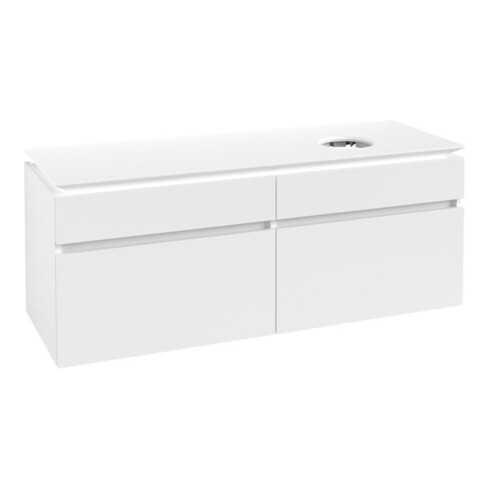 V&B Waschtischunterschrank Legato 140x55x50cm, WT rechts, White Matt