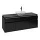 V&B Waschtischunterschrank Legato 140x55x50cmm WT mitt., bl Matt Lacquer-1