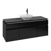 V&B Waschtischunterschrank Legato 140x55x50cmm WT mitt., bl Matt Lacquer