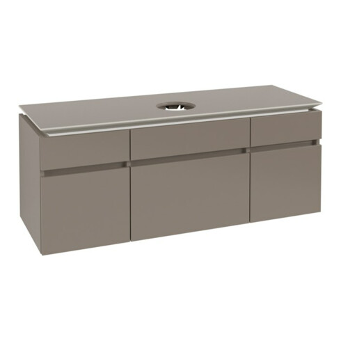 V&B Waschtischunterschrank Legato 140x55x50cmm WT mittig, Truffle Grey