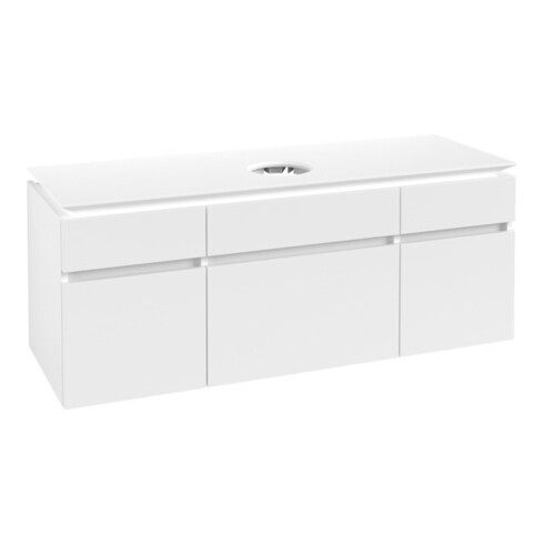 V&B Waschtischunterschrank Legato 140x55x50cmm WT mittig, White Matt
