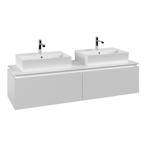 V&B Waschtischunterschrank Legato 160x38x50cm, f 2 Waschtische, White Matt