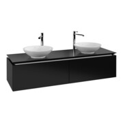 V&B Waschtischunterschrank Legato 160x38x50cm, f 2 WT, Black Matt Lacquer