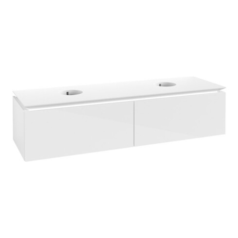 V&B Waschtischunterschrank Legato 160x38x50cm, f 2 WT, Glossy White