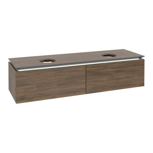 V&B Waschtischunterschrank Legato 160x38x50cm, f 2 WT, LED, Ariz. Oa
