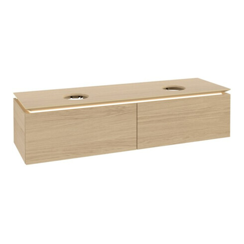 V&B Waschtischunterschrank Legato 160x38x50cm, f 2 WT, LED, Nord Oa