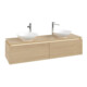 V&B Waschtischunterschrank Legato 160x38x50cm, f 2 WT, LED, Nord Oa-3
