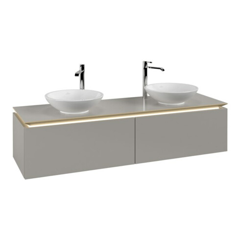 V&B Waschtischunterschrank Legato 160x38x50cm, f 2 WT, LED, so Gr