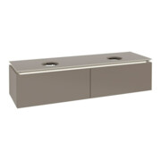 V&B Waschtischunterschrank Legato 160x38x50cm, f 2 WT, LED, Truffle Gr