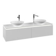 V&B Waschtischunterschrank Legato 160x38x50cm, f 2 WT, LED, wh. ma
