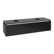 V&B Waschtischunterschrank Legato 160x38x50cm, f 2 WT, m LED, bl ma Lac