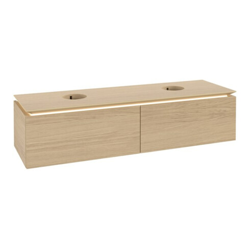 V&B Waschtischunterschrank Legato 160x38x50cm, f 2 WT, m LED, Nord Oa