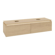 V&B Waschtischunterschrank Legato 160x38x50cm, f 2 WT, m LED, Nord Oa
