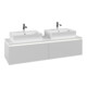 V&B Waschtischunterschrank Legato 160x38x50cm, f 2 WT, m LED, wh. ma-1