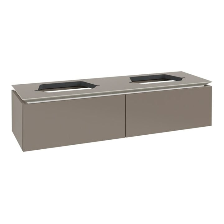V&B Waschtischunterschrank Legato 160x38x50cm, f 2 WT, Truffle Grey