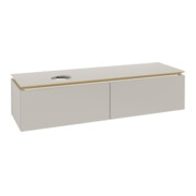 V&B Waschtischunterschrank Legato 160x38x50cm, Waschtisch links, Soft Grey