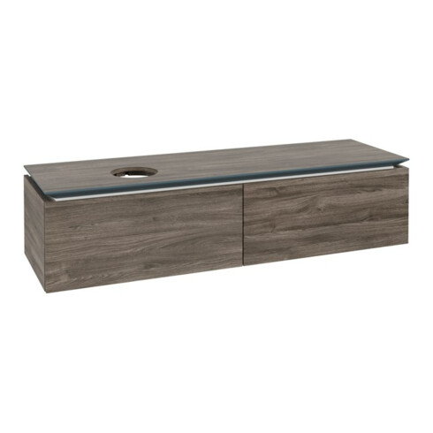 V&B Waschtischunterschrank Legato 160x38x50cm, Waschtisch links, Stone Oak
