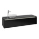 V&B Waschtischunterschrank Legato 160x38x50cm, WT li, m LED, bl ma Lac-3