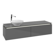 V&B Waschtischunterschrank Legato 160x38x50cm, WT li, m LED, glo Gr