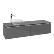 V&B Waschtischunterschrank Legato 160x38x50cm, WT links, Glossy Grey