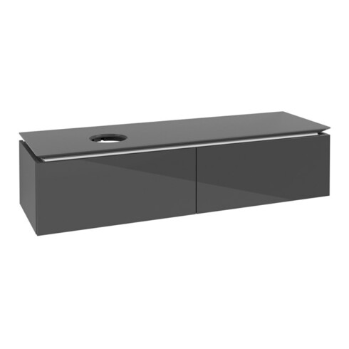 V&B Waschtischunterschrank Legato 160x38x50cm, WT links, Glossy Grey