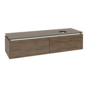 V&B Waschtischunterschrank Legato 160x38x50cm, WT R, m LED, Ariz. Oa
