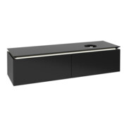 V&B Waschtischunterschrank Legato 160x38x50cm, WT R, m LED, bl ma Lac