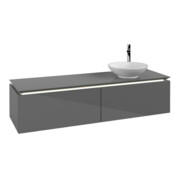 V&B Waschtischunterschrank Legato 160x38x50cm, WT R, m LED, glo Gr