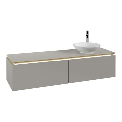 V&B Waschtischunterschrank Legato 160x38x50cm, WT R, m LED, so Gr