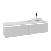V&B Waschtischunterschrank Legato 160x38x50cm, WT R, m LED, wh. ma