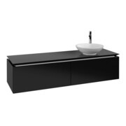 V&B Waschtischunterschrank Legato 160x38x50cm, WT re, Black Matt Lacquer